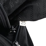Prada 1996 Black Tessuto Swing Nylon Chain Shoulder Bag