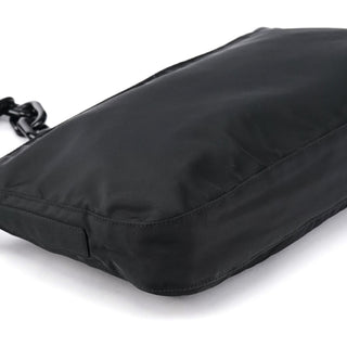 Prada 1996 Black Tessuto Swing Nylon Chain Shoulder Bag