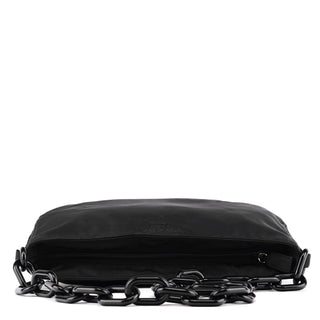 Prada 1996 Black Tessuto Swing Nylon Chain Shoulder Bag