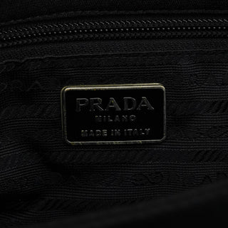 Prada 1996 Black Tessuto Swing Shoulder Bag