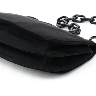 Prada 1996 Black Tessuto Swing Shoulder Bag