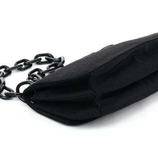 Prada 1996 Black Tessuto Swing Shoulder Bag
