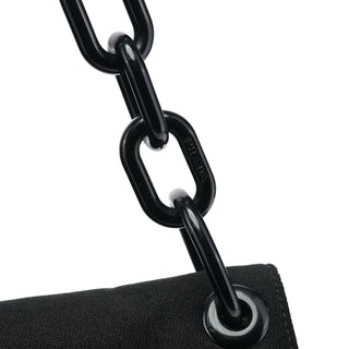 Prada 1996 Black Tessuto Swing Shoulder Bag