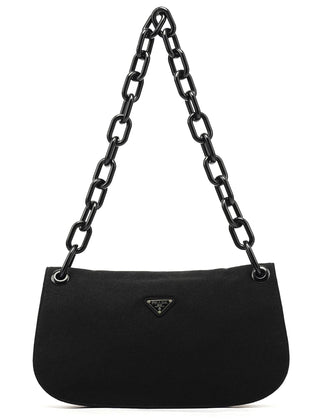 Prada 1996 Black Tessuto Swing Shoulder Bag