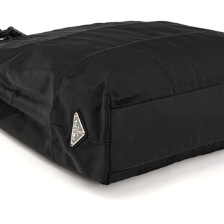 Prada 1996 Black Tessuto Swing Tote Bag