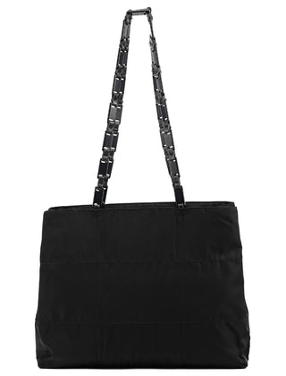 Prada 1996 Black Tessuto Swing Tote Bag