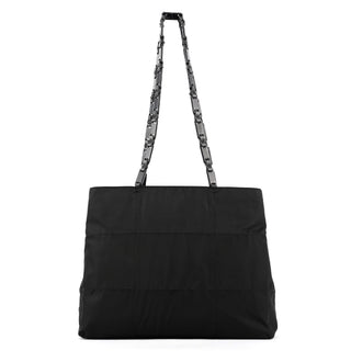 Prada 1996 Black Tessuto Swing Tote Bag