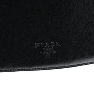 Prada 1996 Black Vitello Swing Calfskin Chain Shoulder Bag