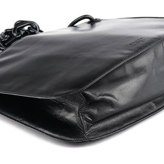 Prada 1996 Black Vitello Swing Calfskin Chain Shoulder Bag