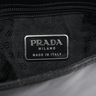 Prada 1996 Black Vitello Swing Calfskin Chain Shoulder Bag