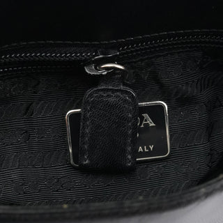 Prada 1996 Black Vitello Swing Calfskin Chain Shoulder Bag
