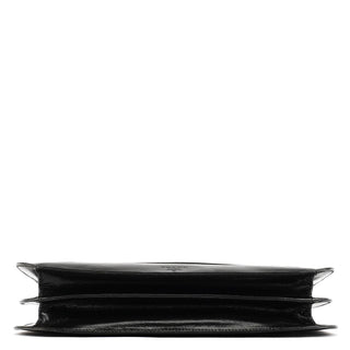 Prada 1996 Black Vitello Swing Shoulder Bag