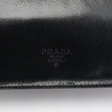 Prada 1996 Black Vitello Swing Shoulder Bag