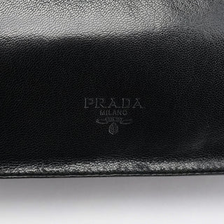 Prada 1996 Black Vitello Swing Shoulder Bag