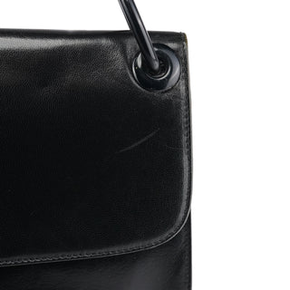 Prada 1996 Black Vitello Swing Shoulder Bag