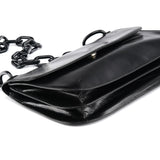 Prada 1996 Black Vitello Swing Shoulder Bag