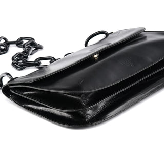 Prada 1996 Black Vitello Swing Shoulder Bag