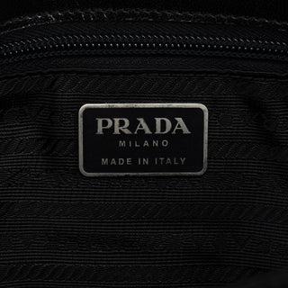 Prada 1996 Black Vitello Swing Shoulder Bag