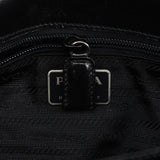 Prada 1996 Black Vitello Swing Shoulder Bag