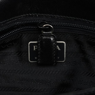 Prada 1996 Black Vitello Swing Shoulder Bag