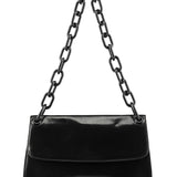 Prada 1996 Black Vitello Swing Shoulder Bag
