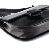 Prada 1996 Black Vitello Swing Shoulder Bag