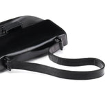 Prada 1996 Black Vitello Swing Shoulder Bag