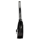Prada 1996 Black Vitello Swing Shoulder Bag