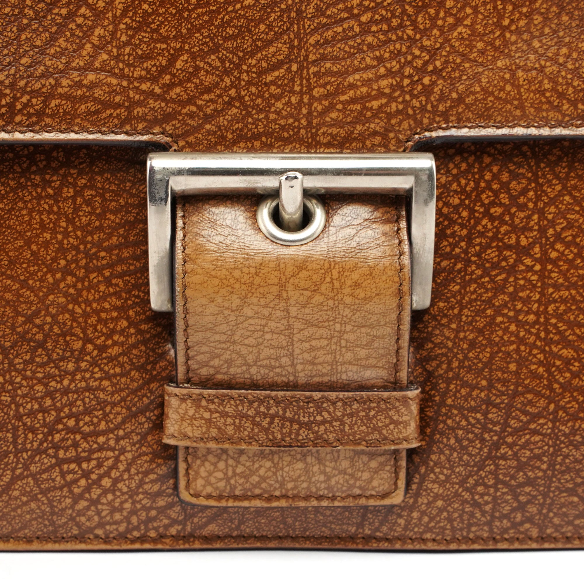 Prada 1996 Brown Lama Leather Shoulder Bag