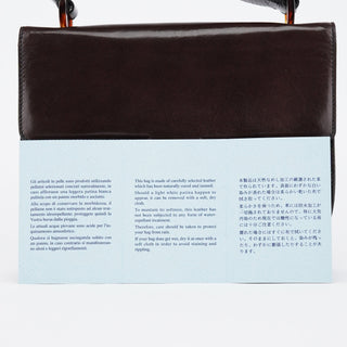 Prada 1996 Brown Leather Madras Swing Bag