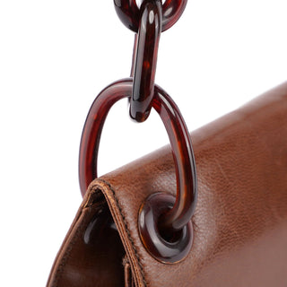 Prada 1996 Brown Madras Swing Shoulder Bag