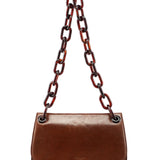 Prada 1996 Brown Madras Swing Shoulder Bag
