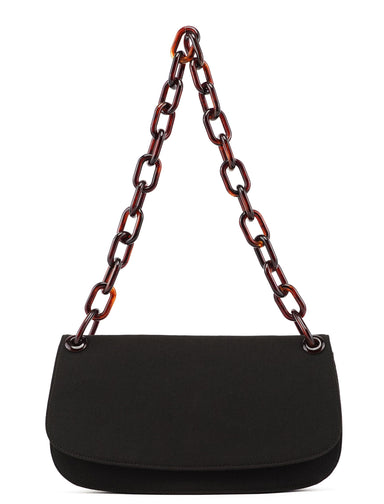 Prada 1996 Brown Tessuto Mesh Chain Shoulder Bag