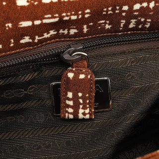 Prada 1996 Brown Tessuto Swing Shoulder Bag