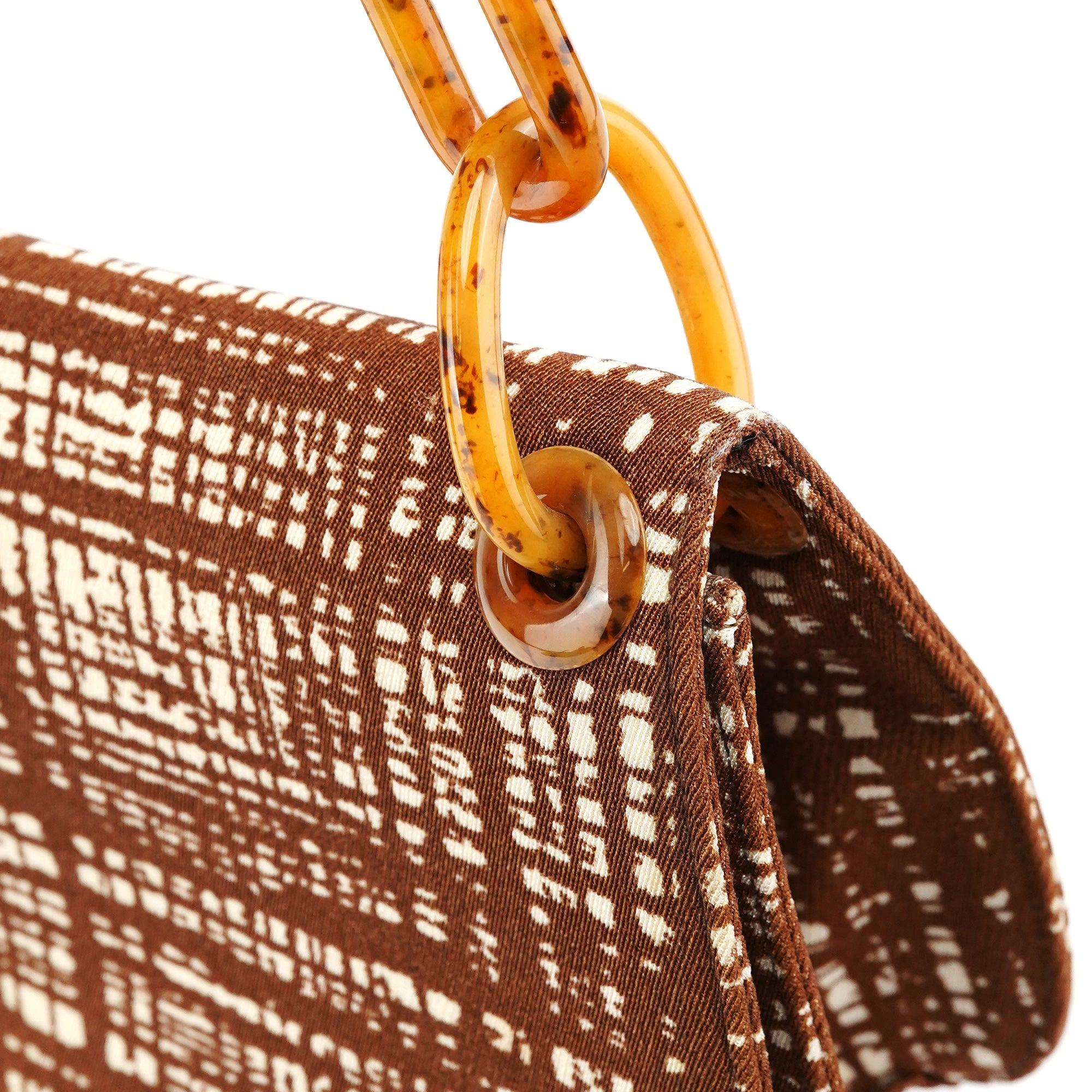 Prada 1996 Brown Tessuto Swing Shoulder Bag