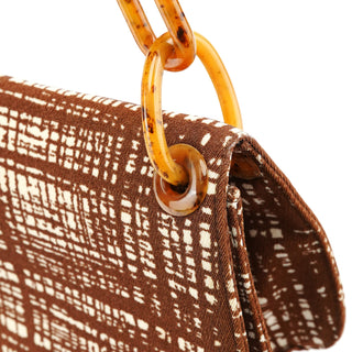 Prada 1996 Brown Tessuto Swing Shoulder Bag