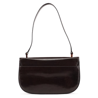 Prada 1996 Brown Vitello Swing Shoulder Bag