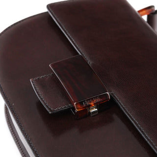 Prada 1996 Brown Vitello Swing Shoulder Bag