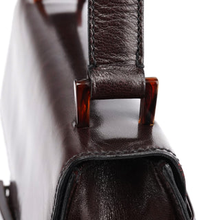 Prada 1996 Brown Vitello Swing Shoulder Bag
