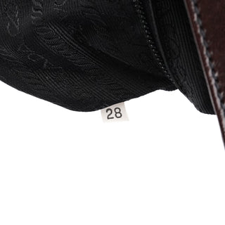 Prada 1996 Brown Vitello Swing Shoulder Bag