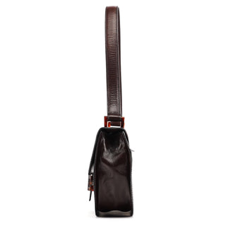 Prada 1996 Brown Vitello Swing Shoulder Bag