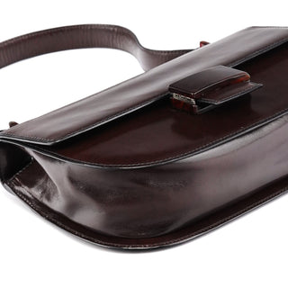 Prada 1996 Brown Vitello Swing Shoulder Bag