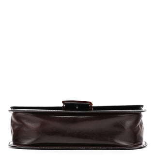 Prada 1996 Brown Vitello Swing Shoulder Bag