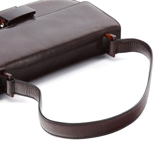 Prada 1996 Brown Vitello Swing Shoulder Bag