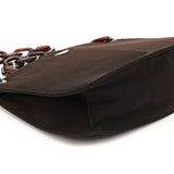Prada 1996 Dark Brown Tessuto Swing Chain Shoulder Bag