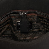 Prada 1996 Dark Brown Tessuto Swing Chain Shoulder Bag