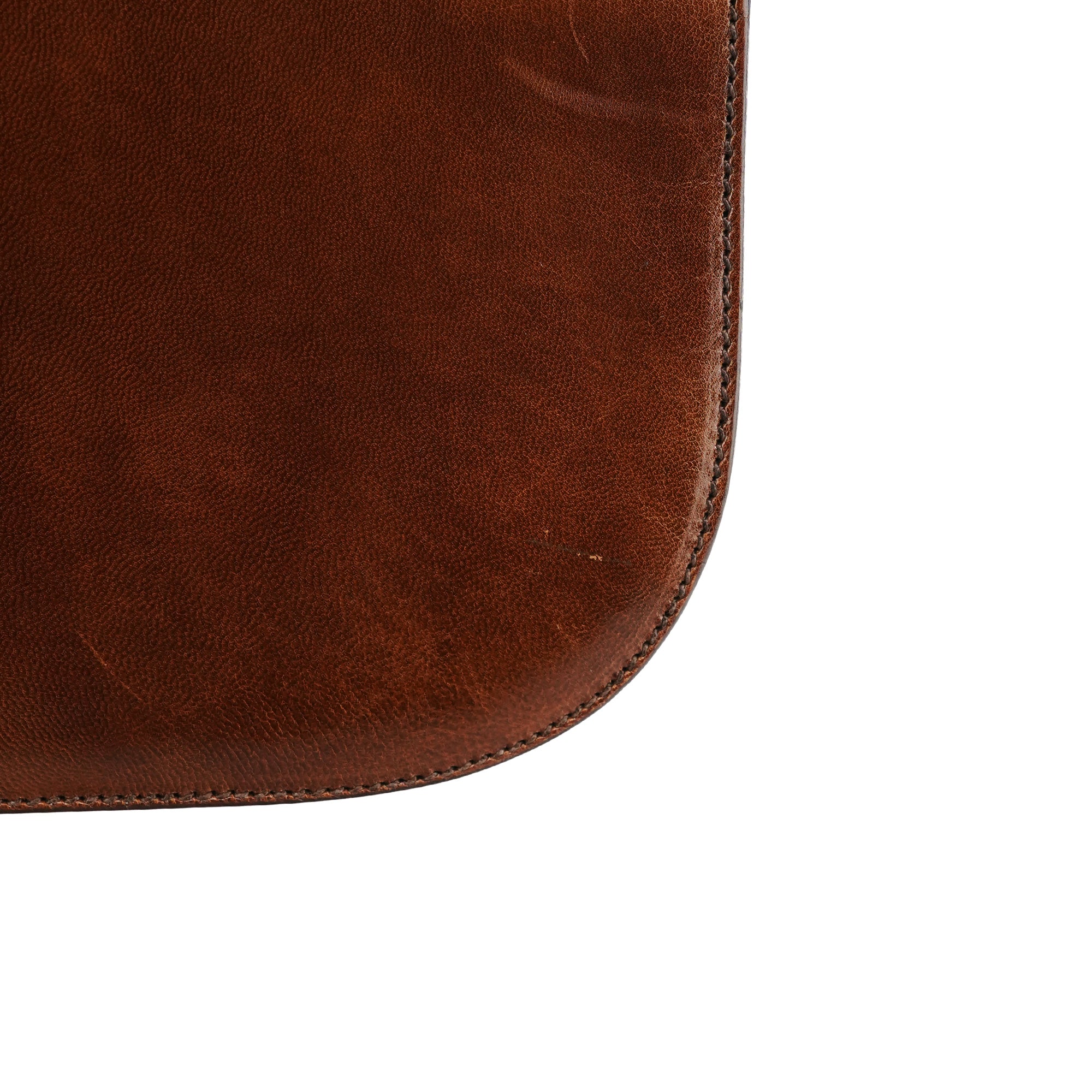 Prada 1996 Sac à main Madras Swing en cuir marron clair