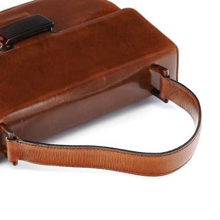 Prada 1996 Light Brown Madras Swing Handbag