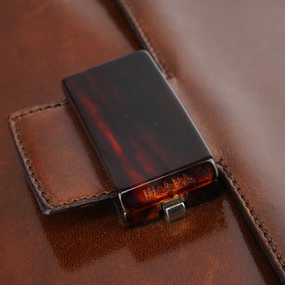 Prada 1996 Light Brown Madras Swing Handbag