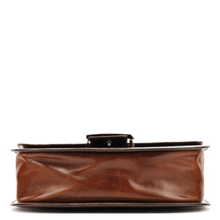 Prada 1996 Light Brown Madras Swing Handbag